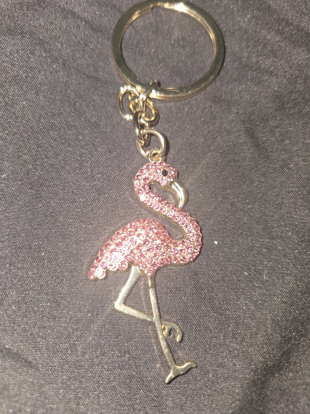 Pink Crystal Flamingo Keychain - Women Accessories